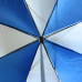 48" Blue and White Barton Outdoor Rain Umbrella
