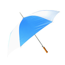 48" Blue and White Barton Outdoor Rain Umbrella