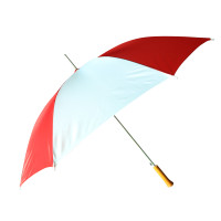 48" Red and White Barton Outdoor Rain Umbrella