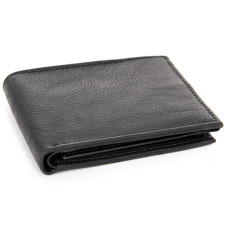 Black Leather Double Bill Men’s Wallet