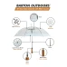 Rain Umbrella - Clear - 48" Across - Rip-Resistant  - Auto Open - Light Strong Metal Shaft and Ribs - Resin Handle