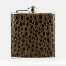 Faux Eel Skin Hip Flask