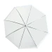Rain Umbrella - Clear - 48" Across - Rip-Resistant  - Auto Open - Light Strong Metal Shaft and Ribs - Resin Handle